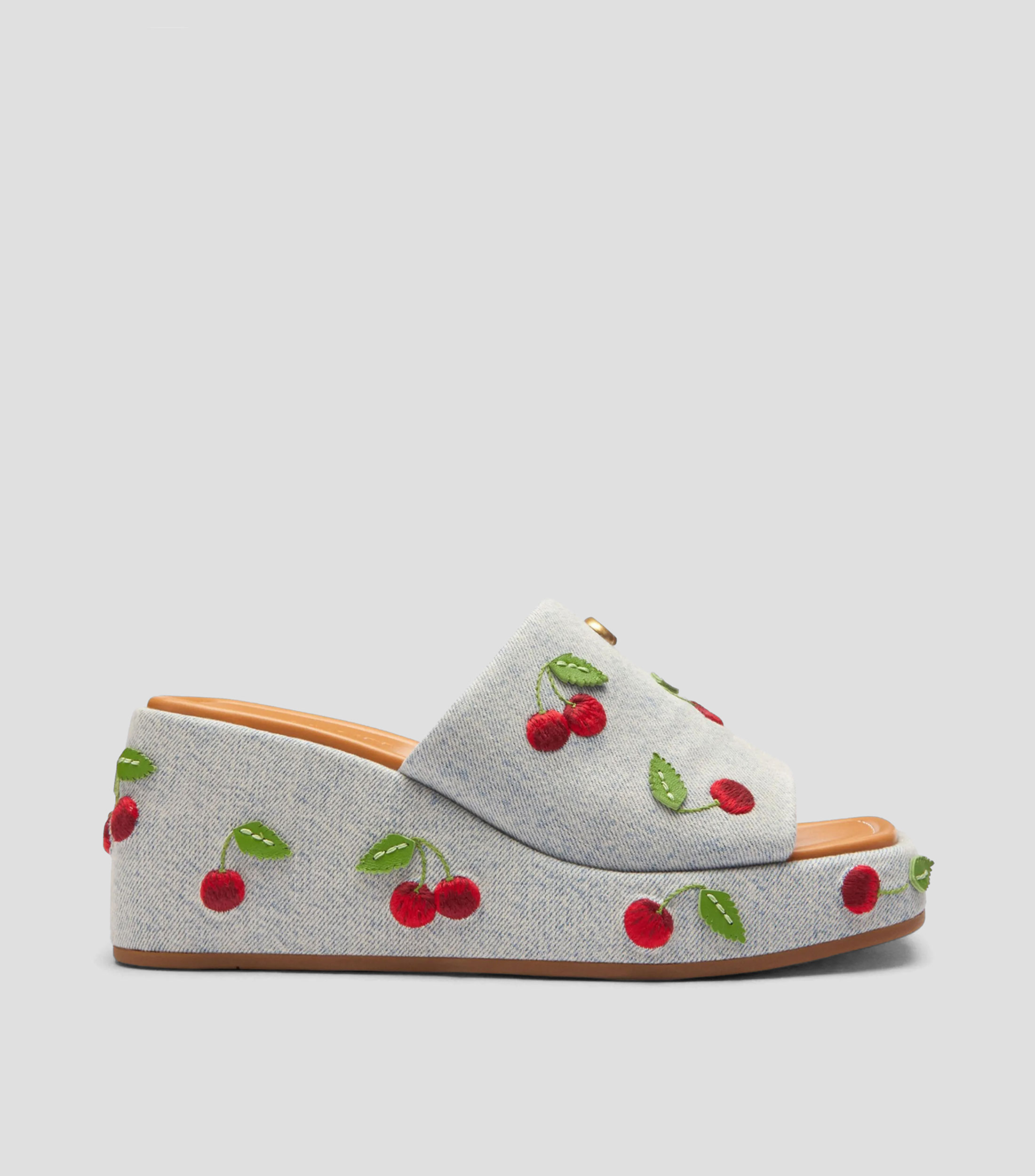 Sandalias con tacón alto de cuña y plataforma Marie Cherry Mujer